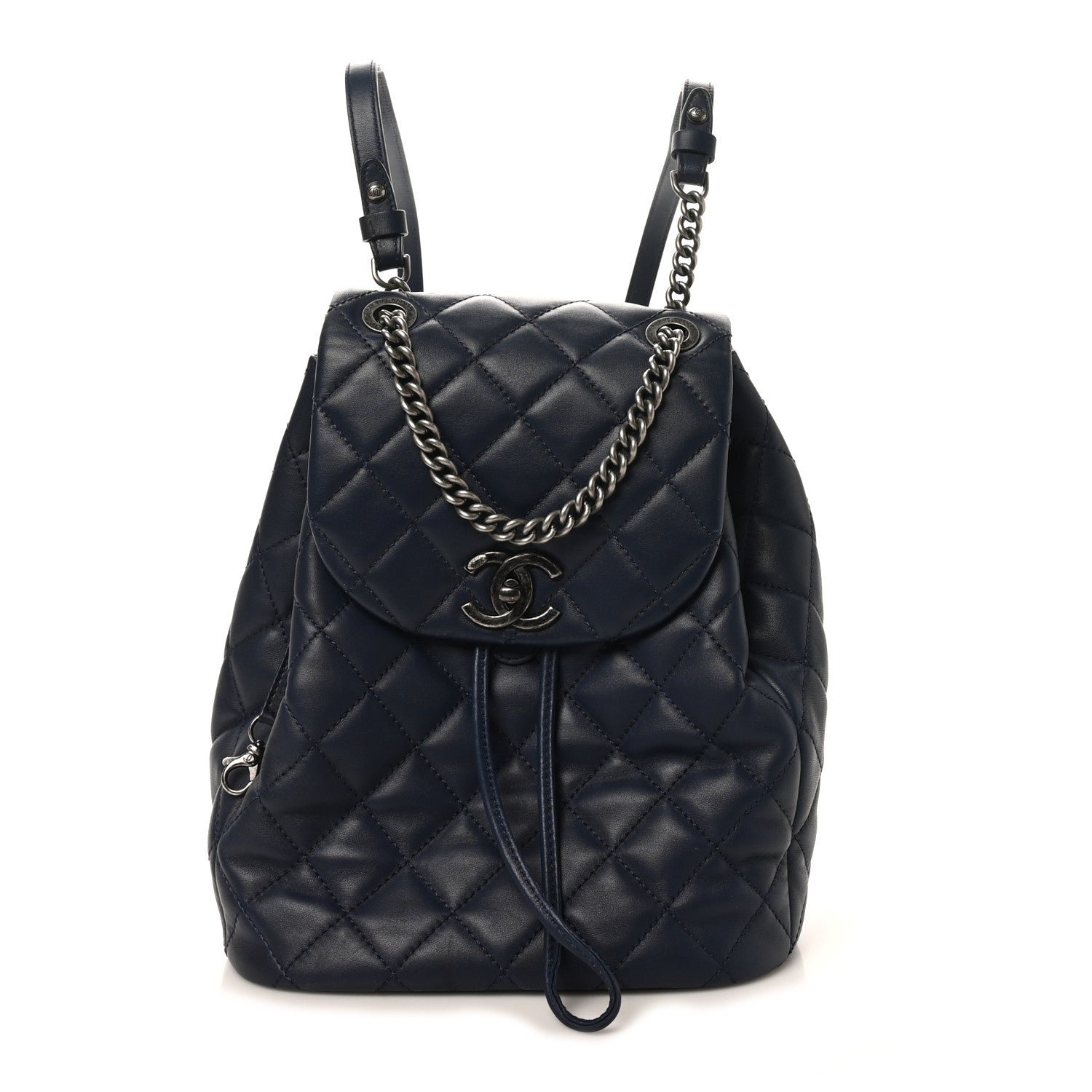 Chanel Lambskin Quilted Daily Supple Backpack Blue