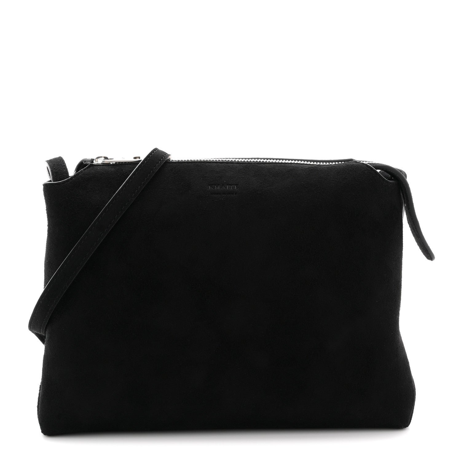 Khaite Suede Lina Crossbody Bag Black