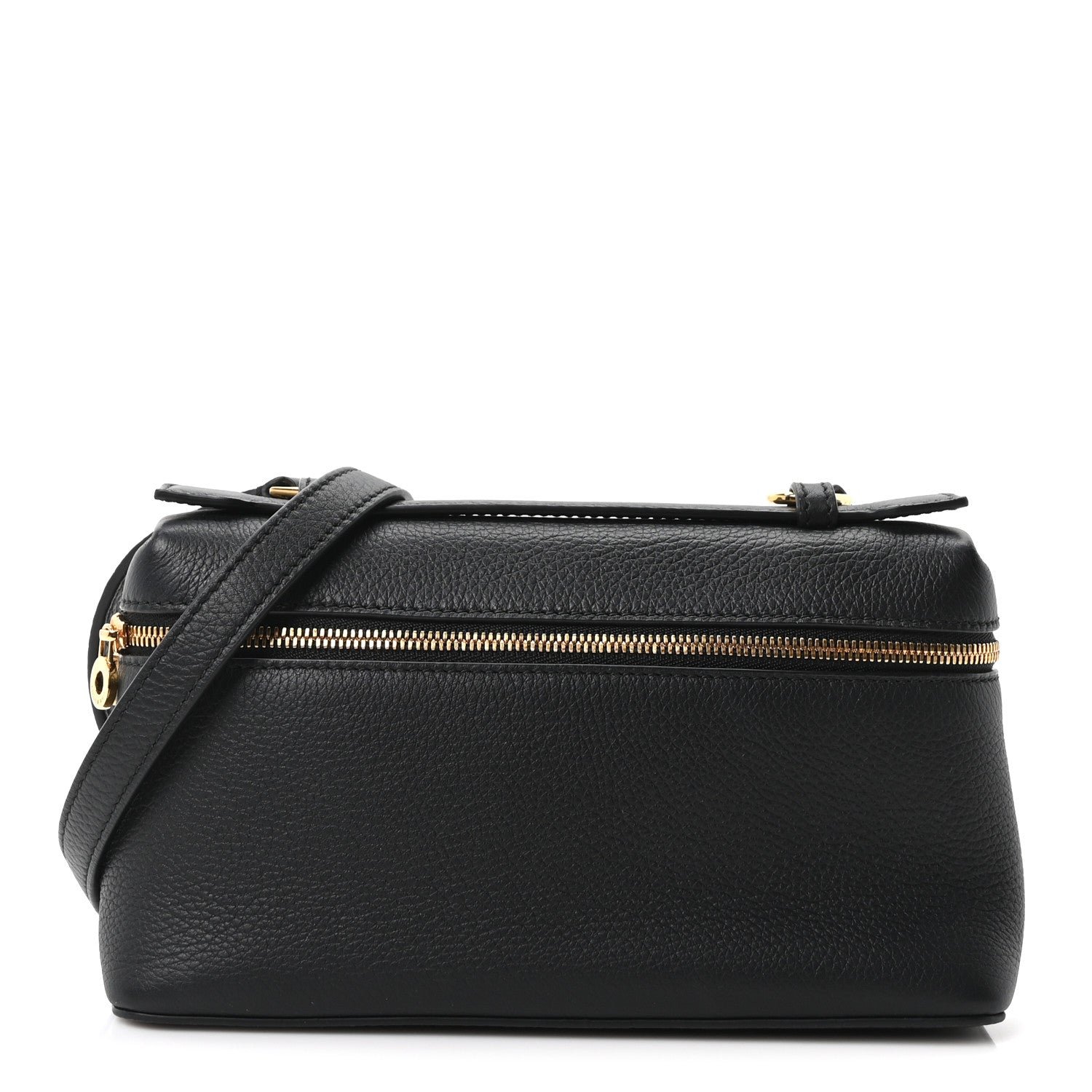 Loro Piana Grained Calfskin L19 Extra Pocket Pouch Black