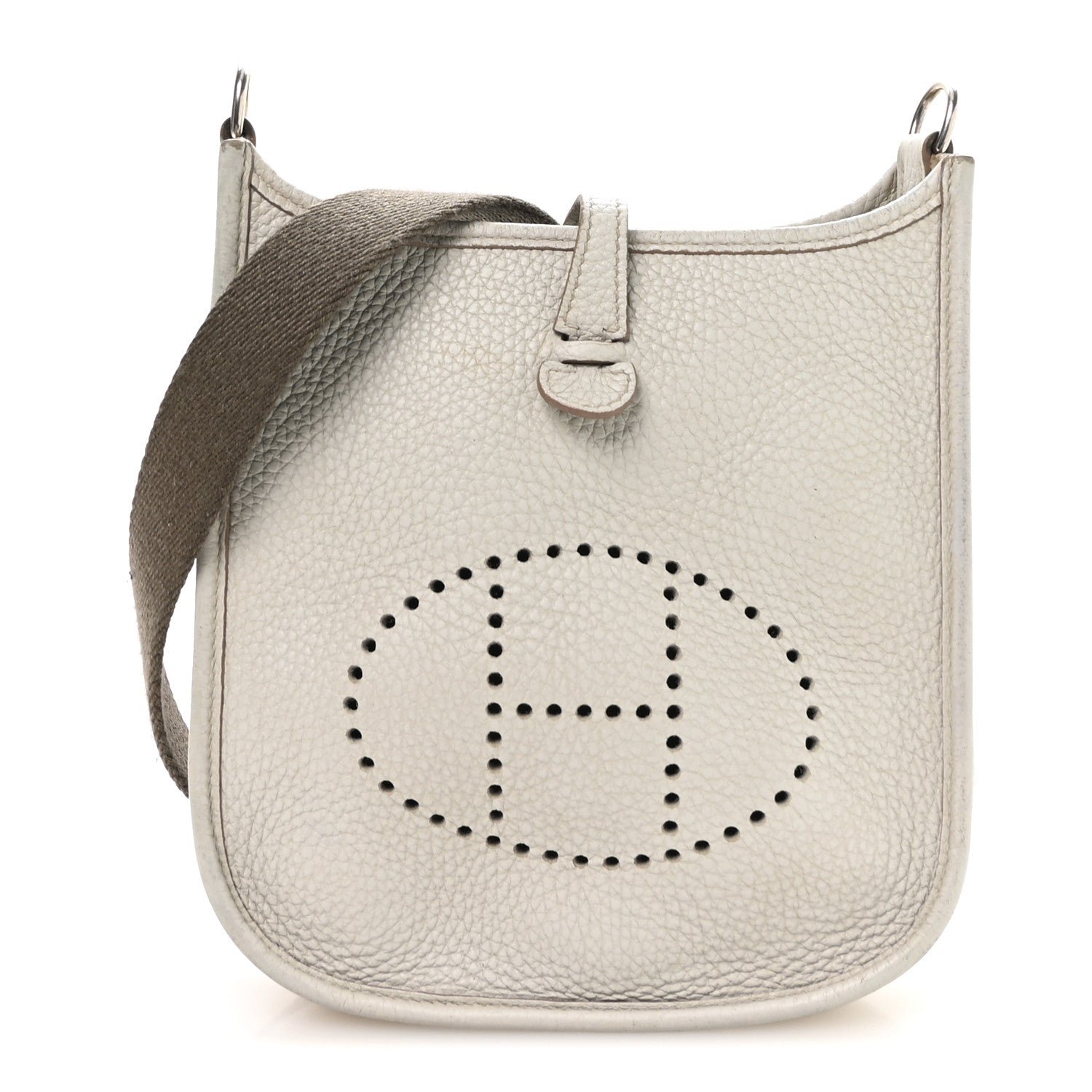 Hermes Taurillon Clemence Amazone Evelyne TPM Gris Perle Etain
