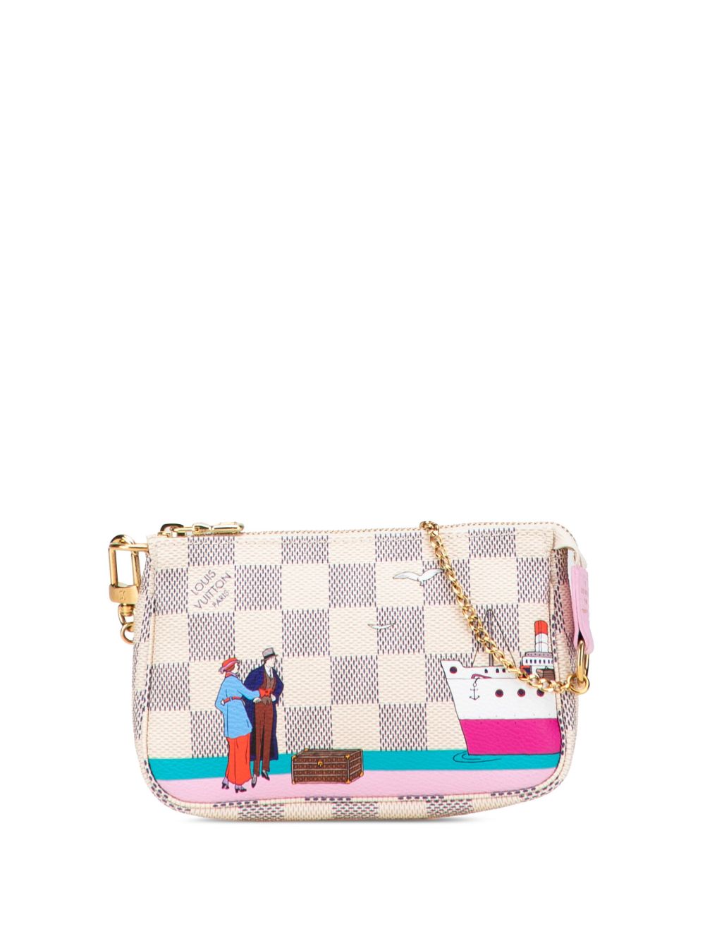 2016 Damier Azur Illustre Transatlantic Mini Pochette Accessoires handbag