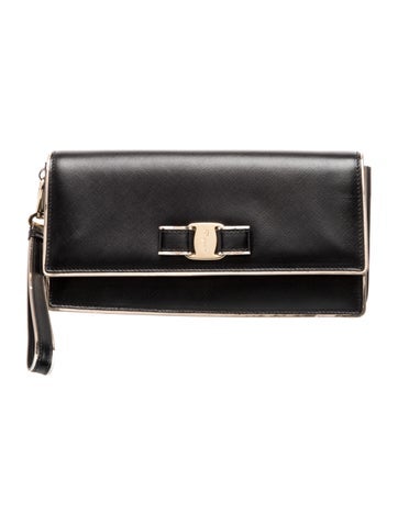 Salvatore Ferragamo Leather Clutch