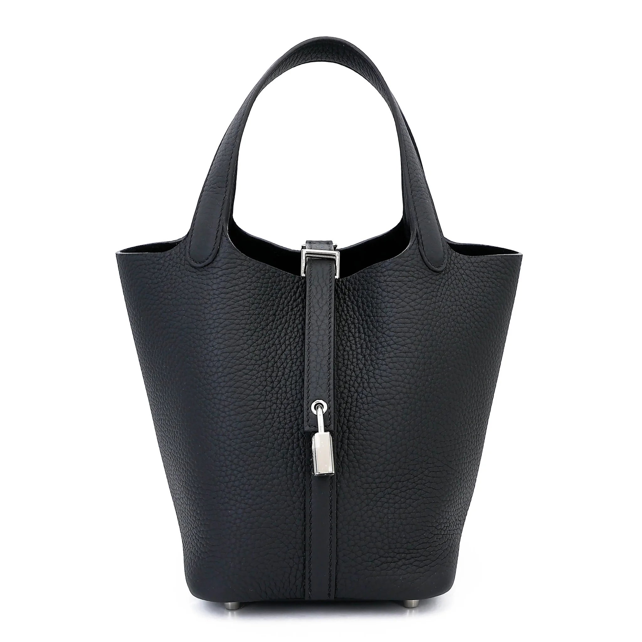 Brand New ( Rank N ) HERMÈS Picotin Lock PM 18 Noir (89) Clemence Palladium hardware K (2025)