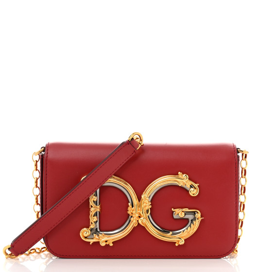 Dolce & Gabbana Nappa Mini DG Girls Shoulder Bag Red