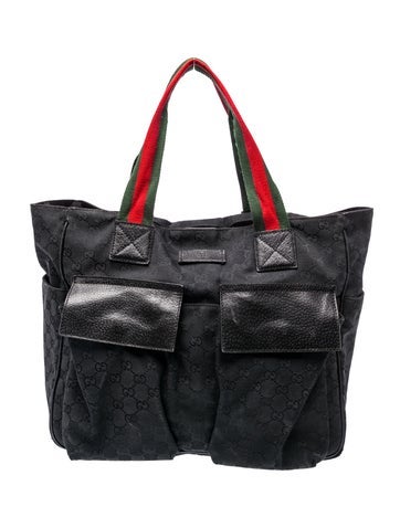 GG Canvas Double Pockets Tote