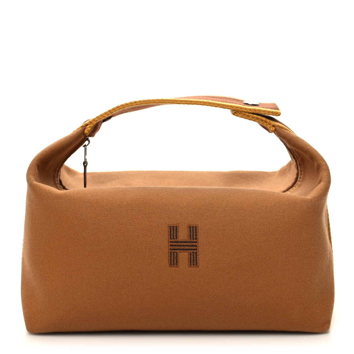 Hermes Canvas Large Bride-A-Brac Pouch Ocre
