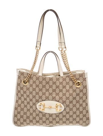 GG Canvas Horsebit 1955 Tote Bag Medium