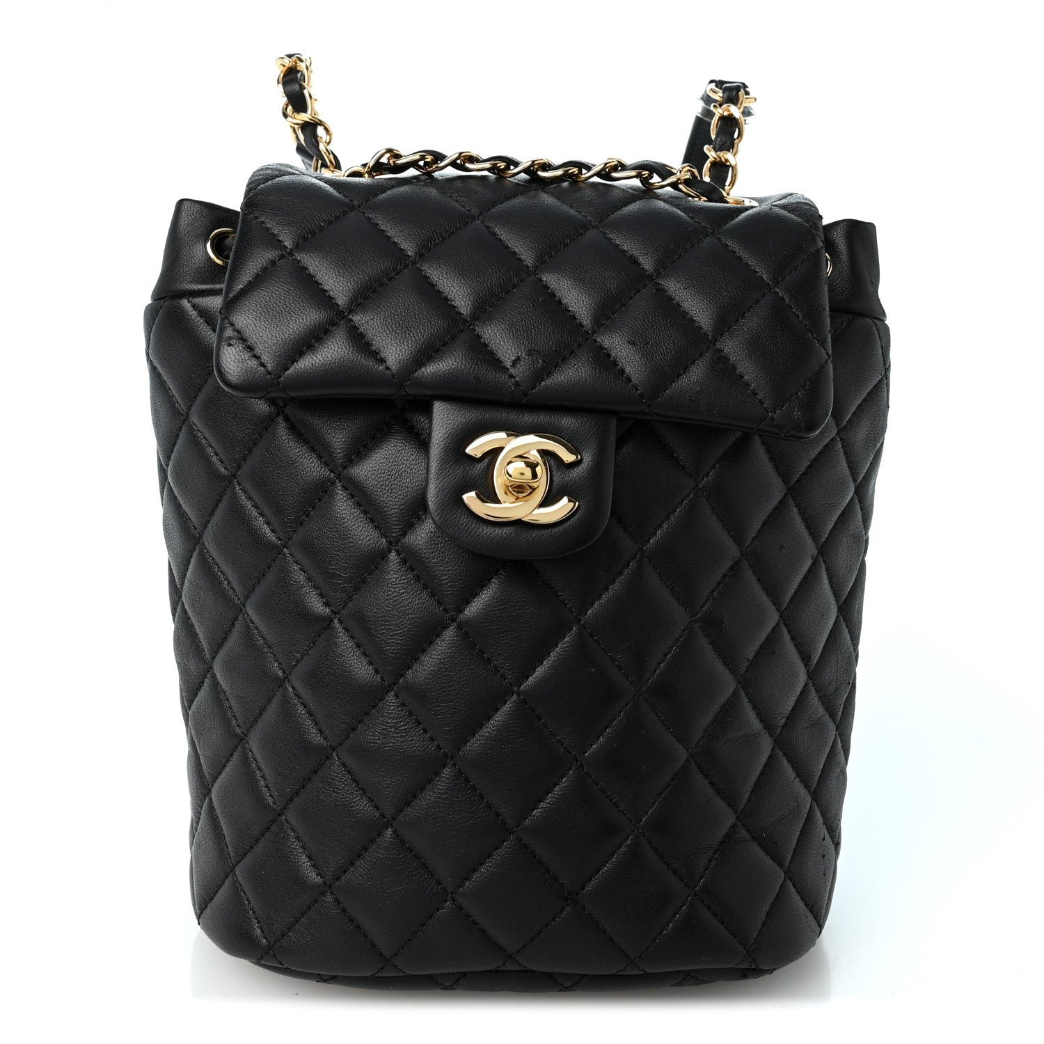 Chanel Lambskin Quilted Mini Urban Spirit Backpack Black