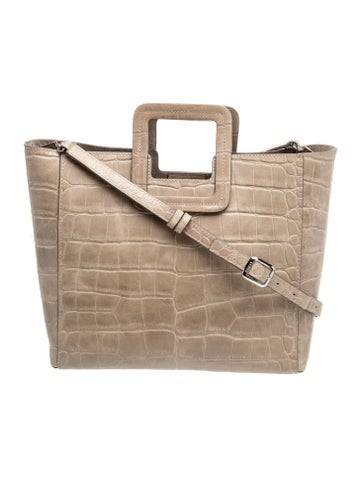 Embossed Leather Top Handle Bag