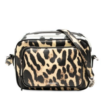 Calf Leather Leopard Printed Leather Camera Bag