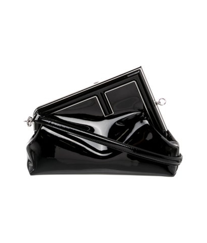 Fendi Patent Leather F Clutch Medium