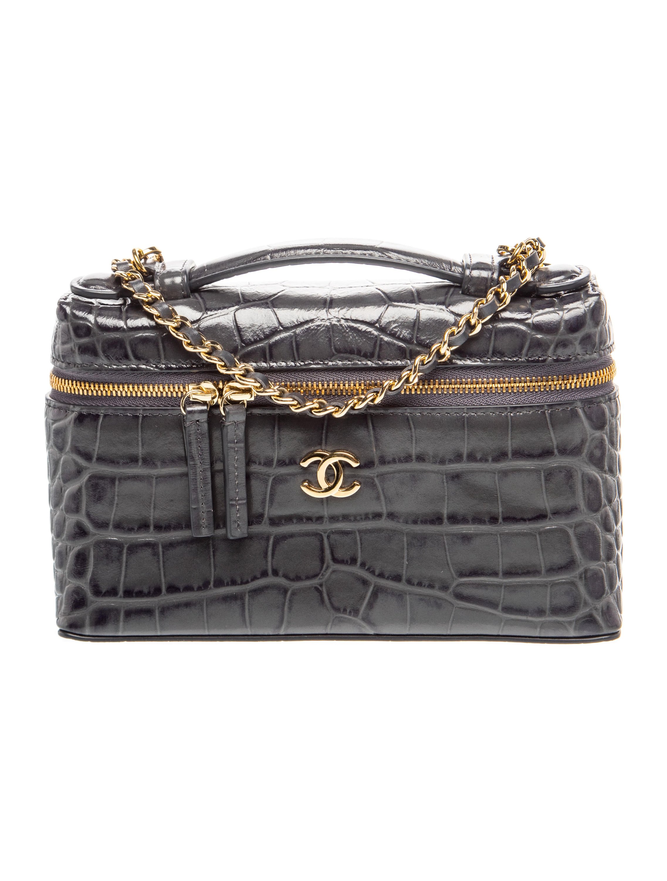 2026 Croc-Embossed Slim Vanity Case w/ Chain