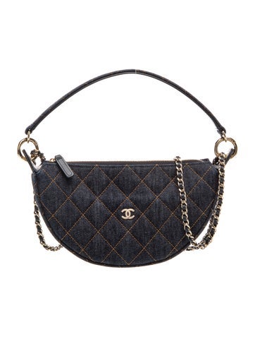 2026 Denim Quilted Clutch w/ Chain