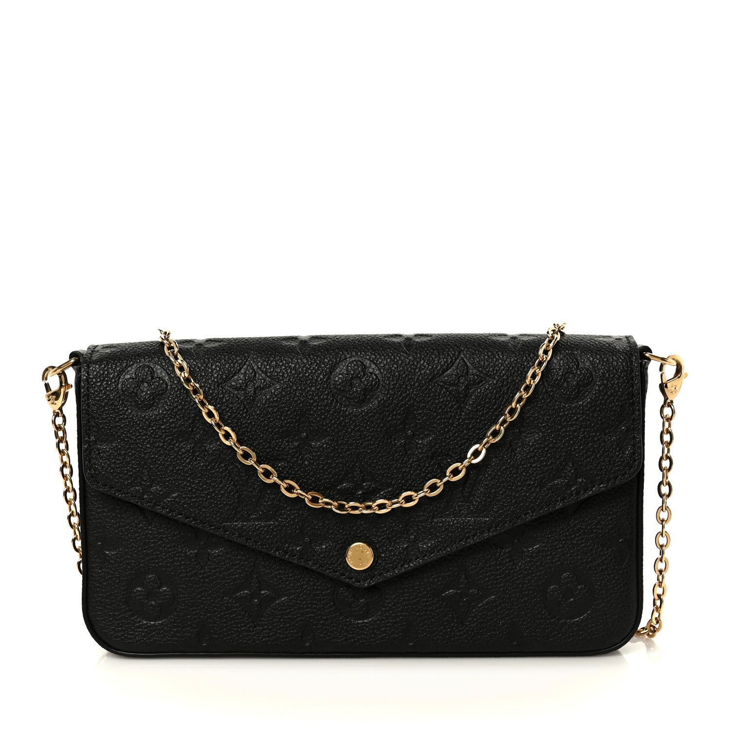 Louis Vuitton Empreinte Pochette Felicie Chain Wallet Black