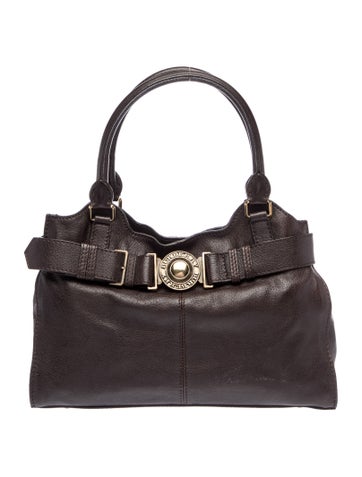Burberry Leather Top Handle Bag