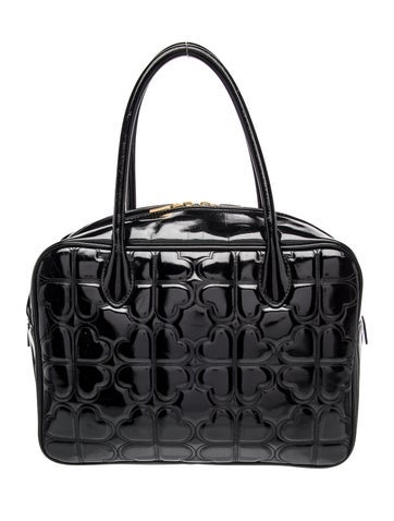 Moschino Patent Leather Top Handle Bag