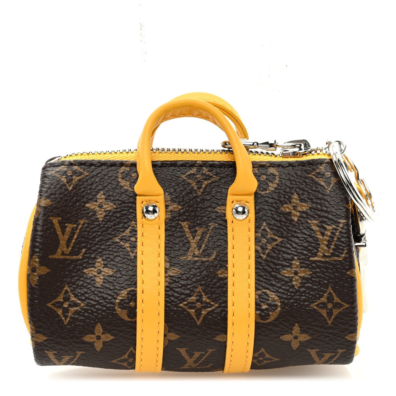 Louis Vuitton Monogram LV Colormania Mini Keepall Pouch Bag Charm Yellow