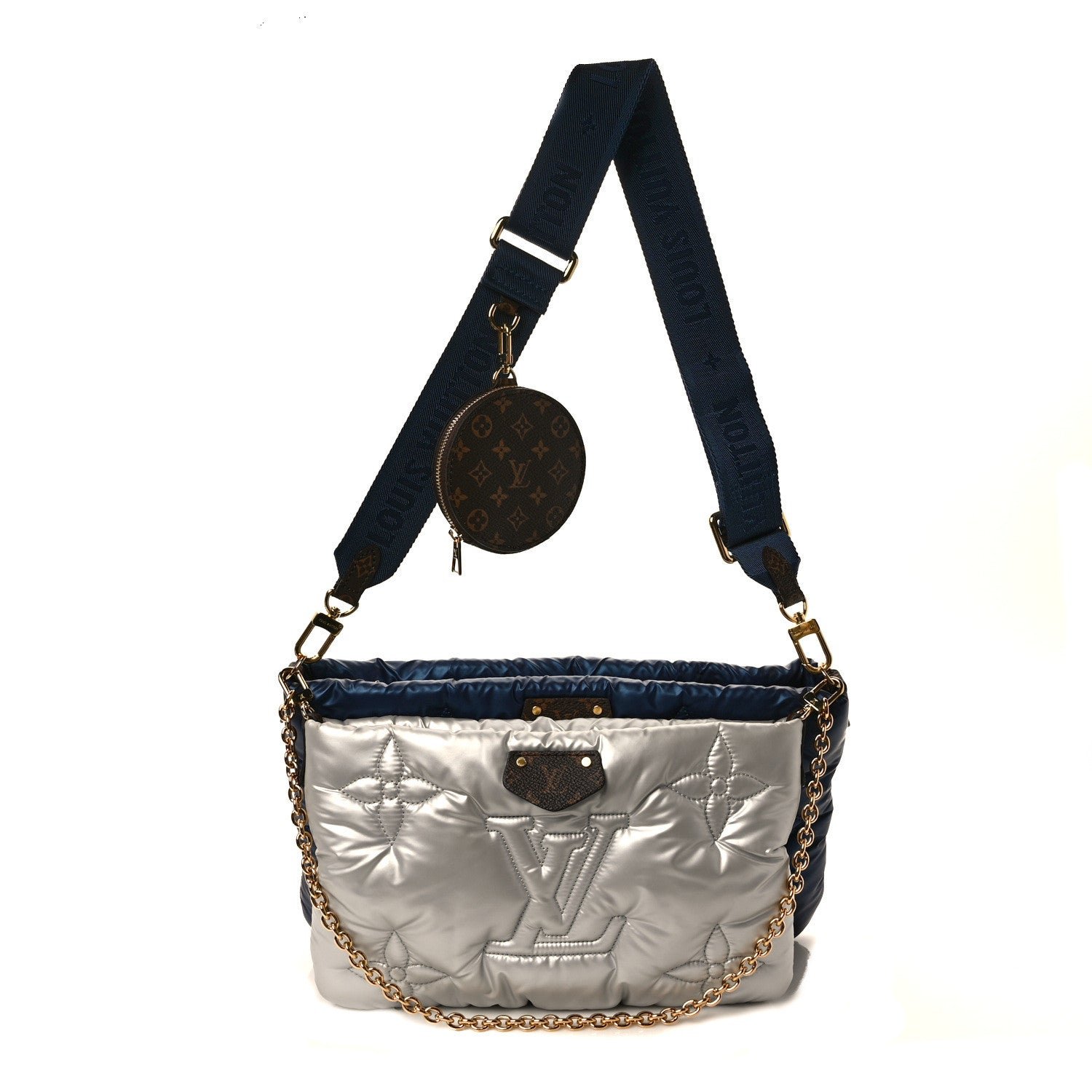 Louis Vuitton Econyl Monogram Pillow Maxi Multi Pochette Accessories Navy Silver