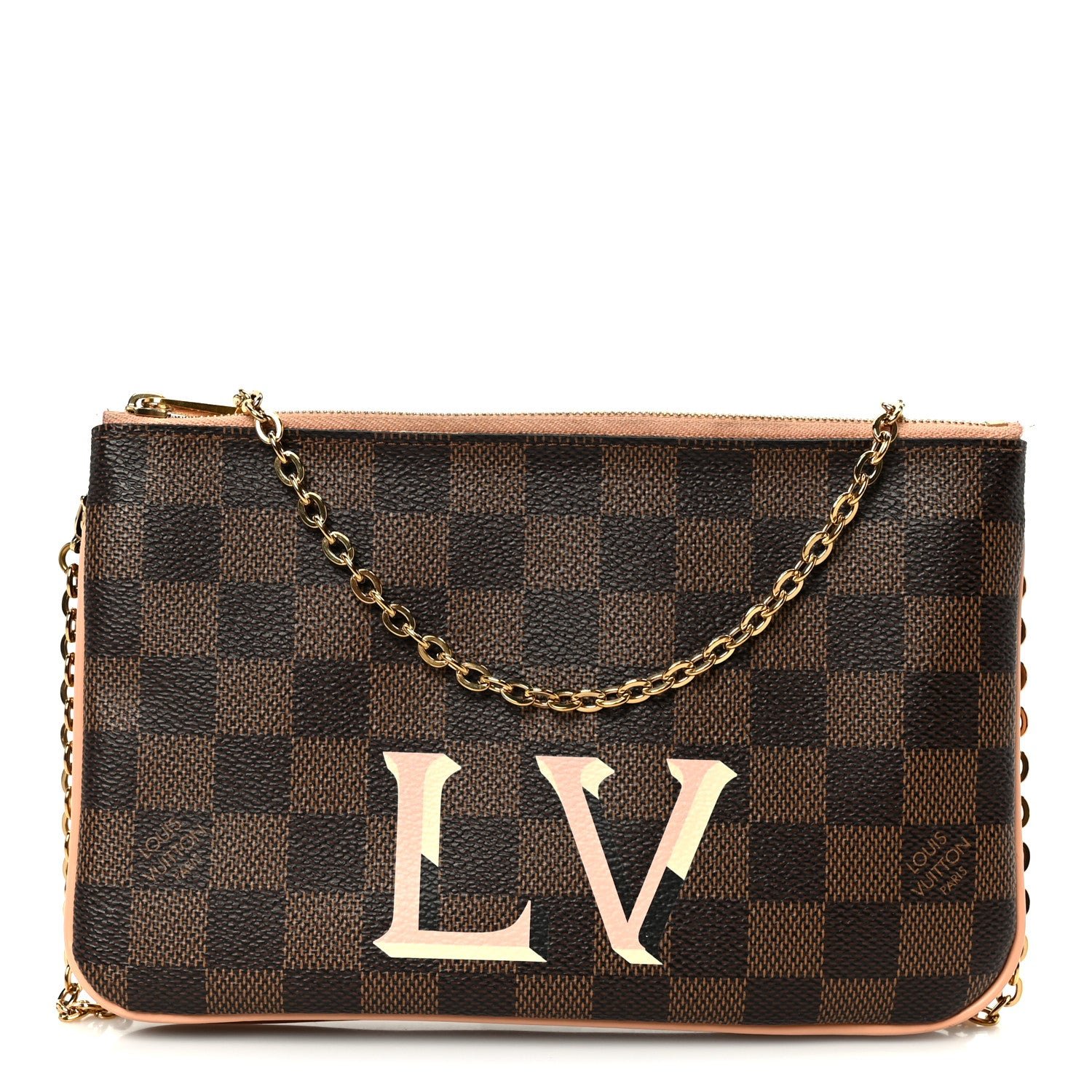 Louis Vuitton Damier Ebene Double Zip Pochette