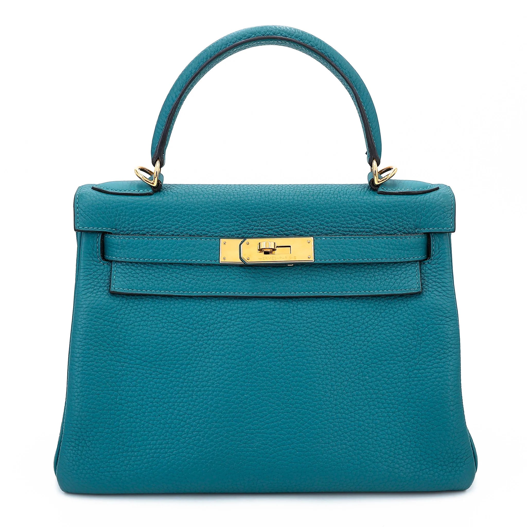 Very Good ( Rank A) HERMÈS Kelly 28 Colvert (1P) Togo Gold hardware D (2019)