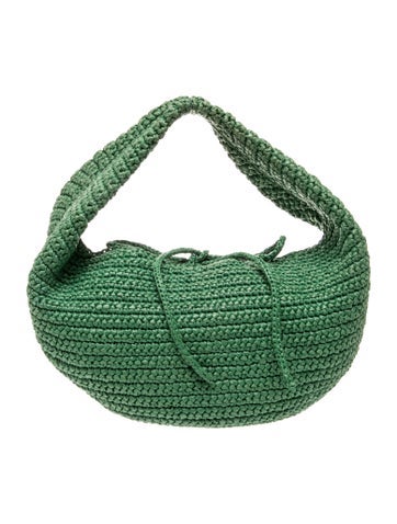 Khaite Straw Green Raffia Olivia Hobo Bag Medium