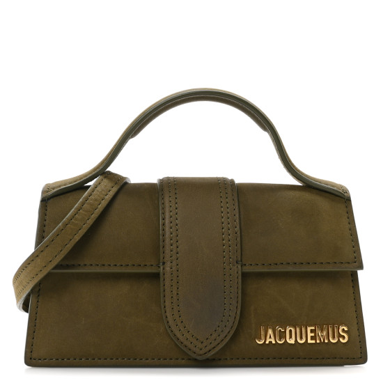 Jacquemus Suede Calfskin Le Bambino Dark Khaki