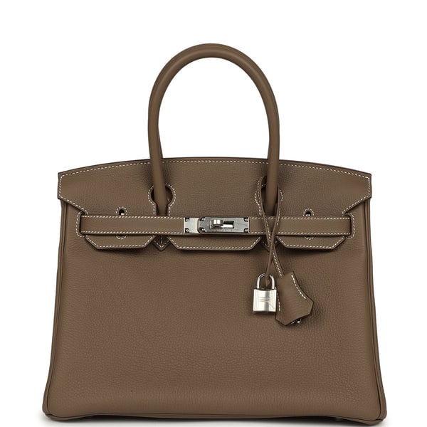 Hermes Birkin 30 Etoupe Togo Palladium Hardware