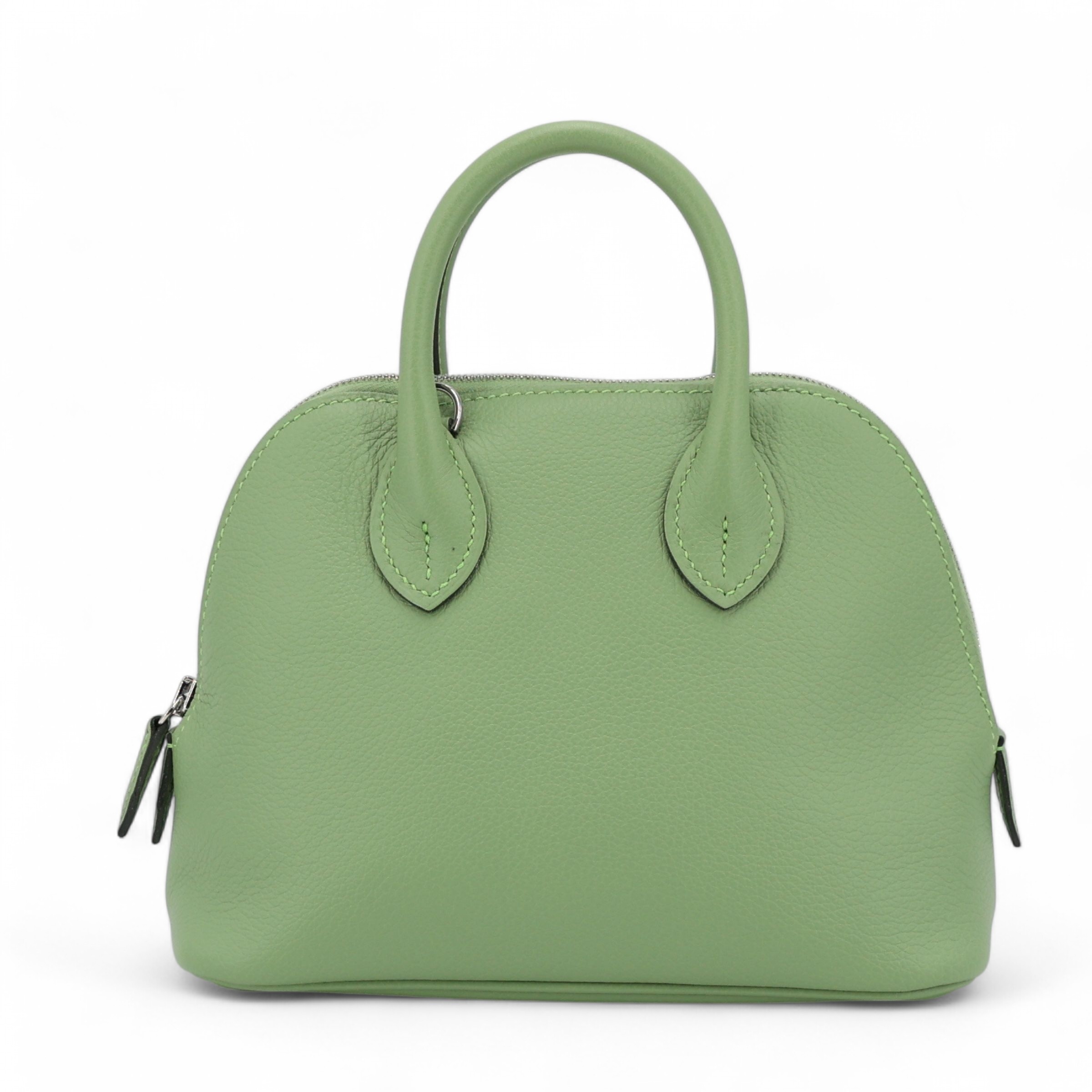 Brand New ( Rank N ) HERMÈS Mini Bolide 1923 Vert Criquet (3I) Evercolor Palladium hardware B (2023)