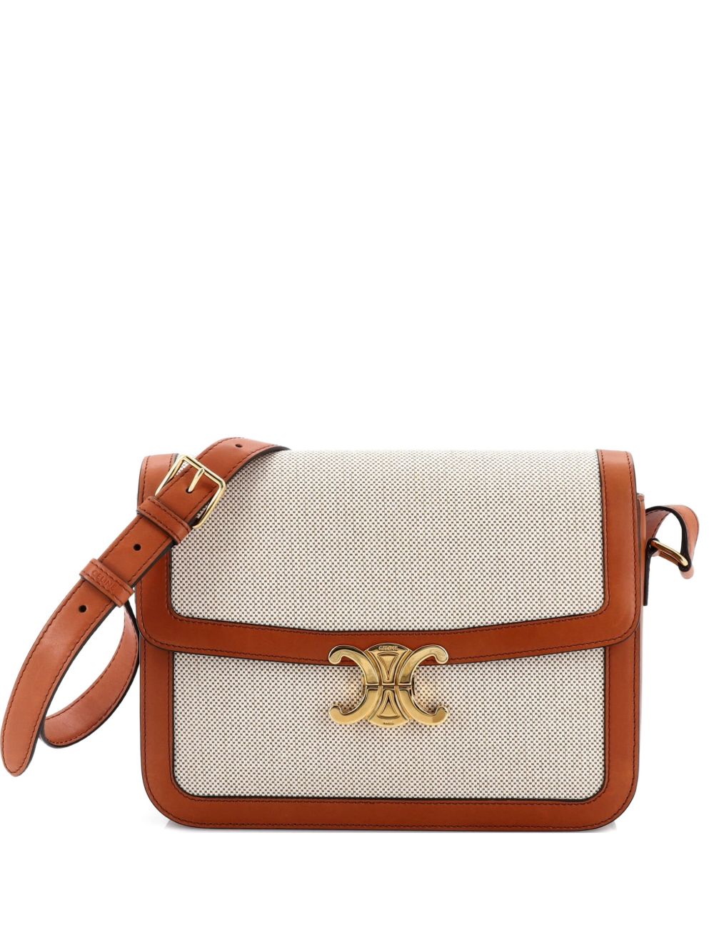 Triomphe Shoulder Bag Canvas with Leather Medium crossbody bag