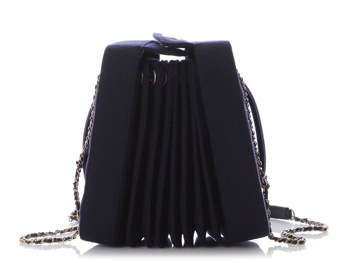 Chanel Navy Paris-Hamburg Accordion Bag