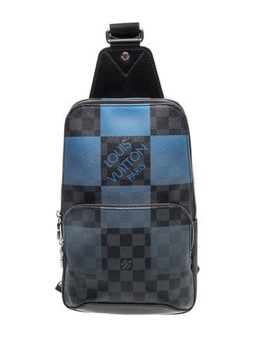 Coated Canvas Damier Graphite Giant Avenue Sling Bag