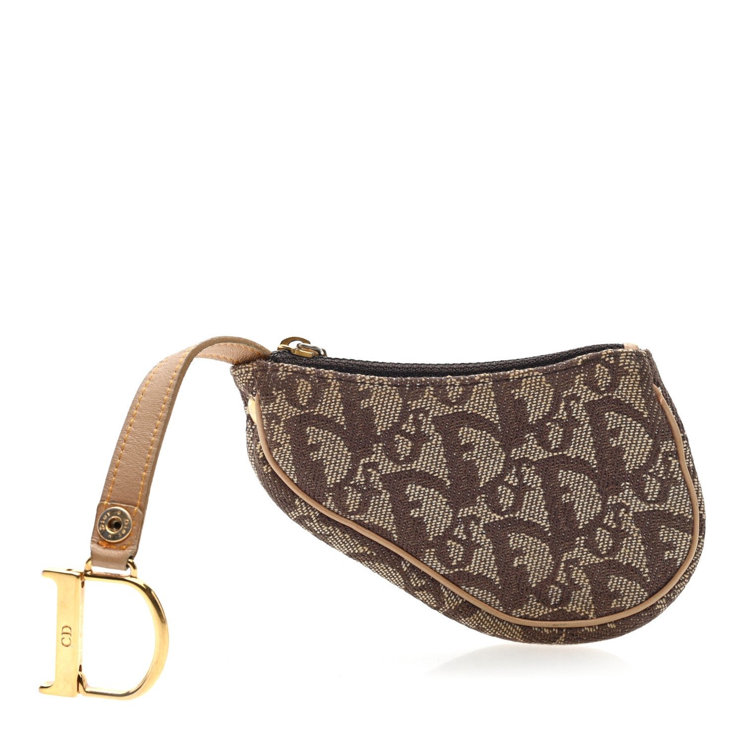 Christian Dior Monogram Saddle Coin Purse Brown