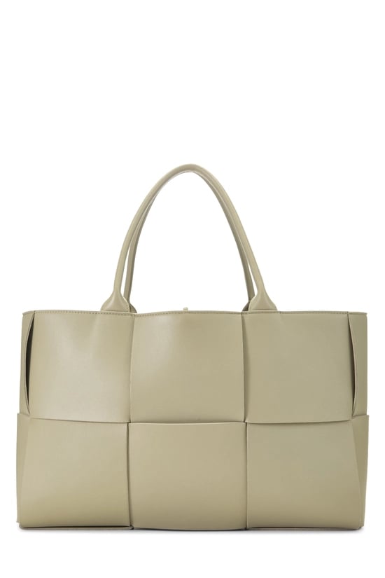 Green Calfskin Maxi Intrecciato Arco Tote Medium