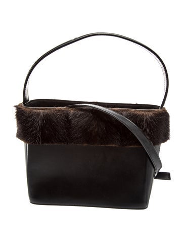 Staud Leather Top Handle Bag Medium
