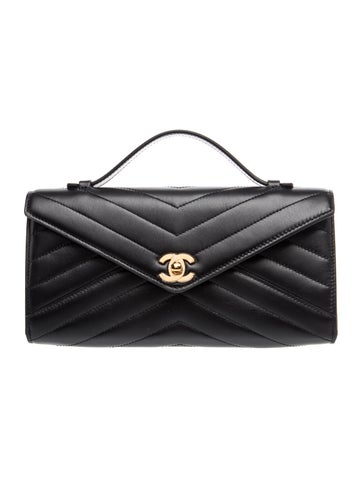 Holiday 2026 Chevron Top Handle Envelope Clutch