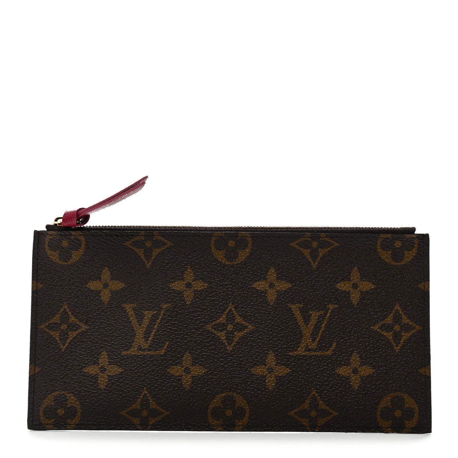 Louis Vuitton Monogram Felicie Chain Wallet Zippered Insert Fuchsia
