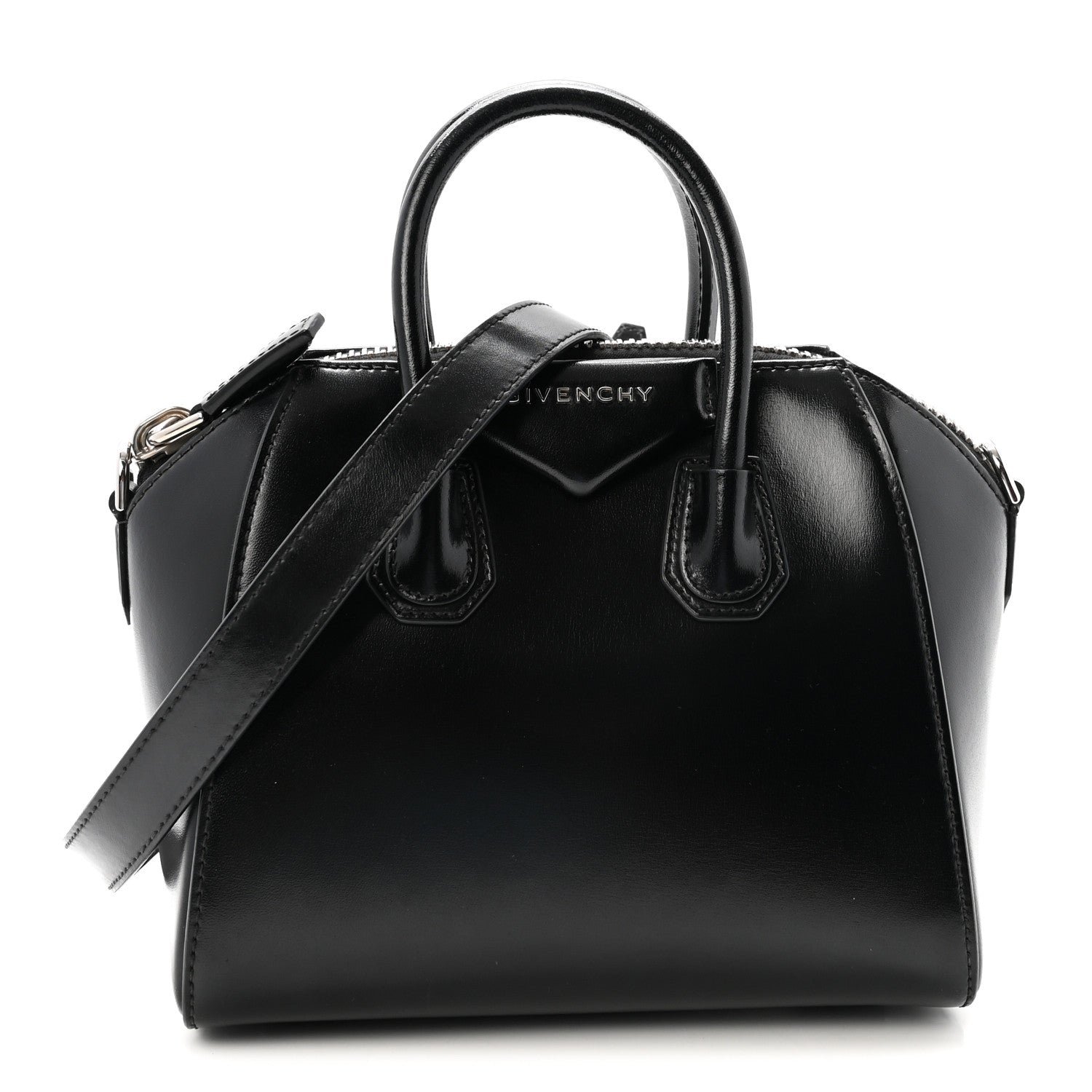 Givenchy Shiny Lord Calfskin Mini Antigona Black