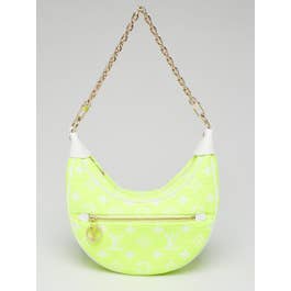 Louis Vuitton Louis Vuitton Bright Yellow/White Monogram Velvet/Leather Match Loop Shoulder Bag