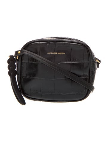 Embossed Leather Crossbody Bag