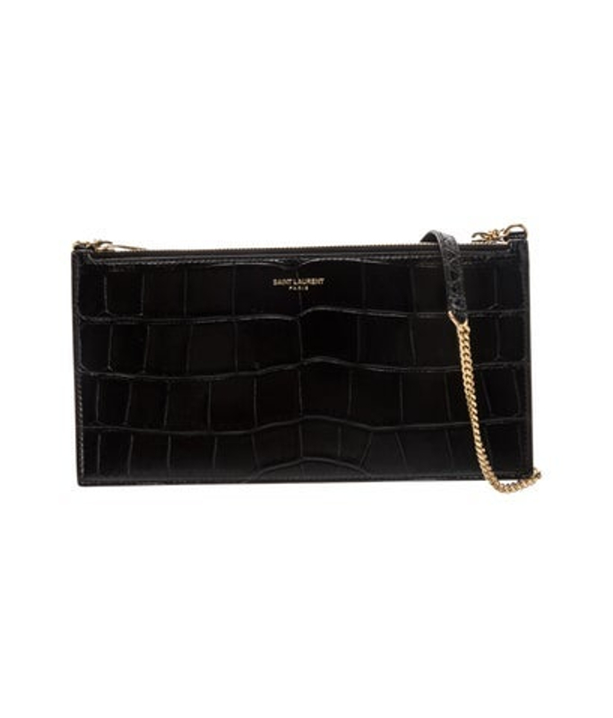 Saint Laurent Laurent Leather Clutch W Tags