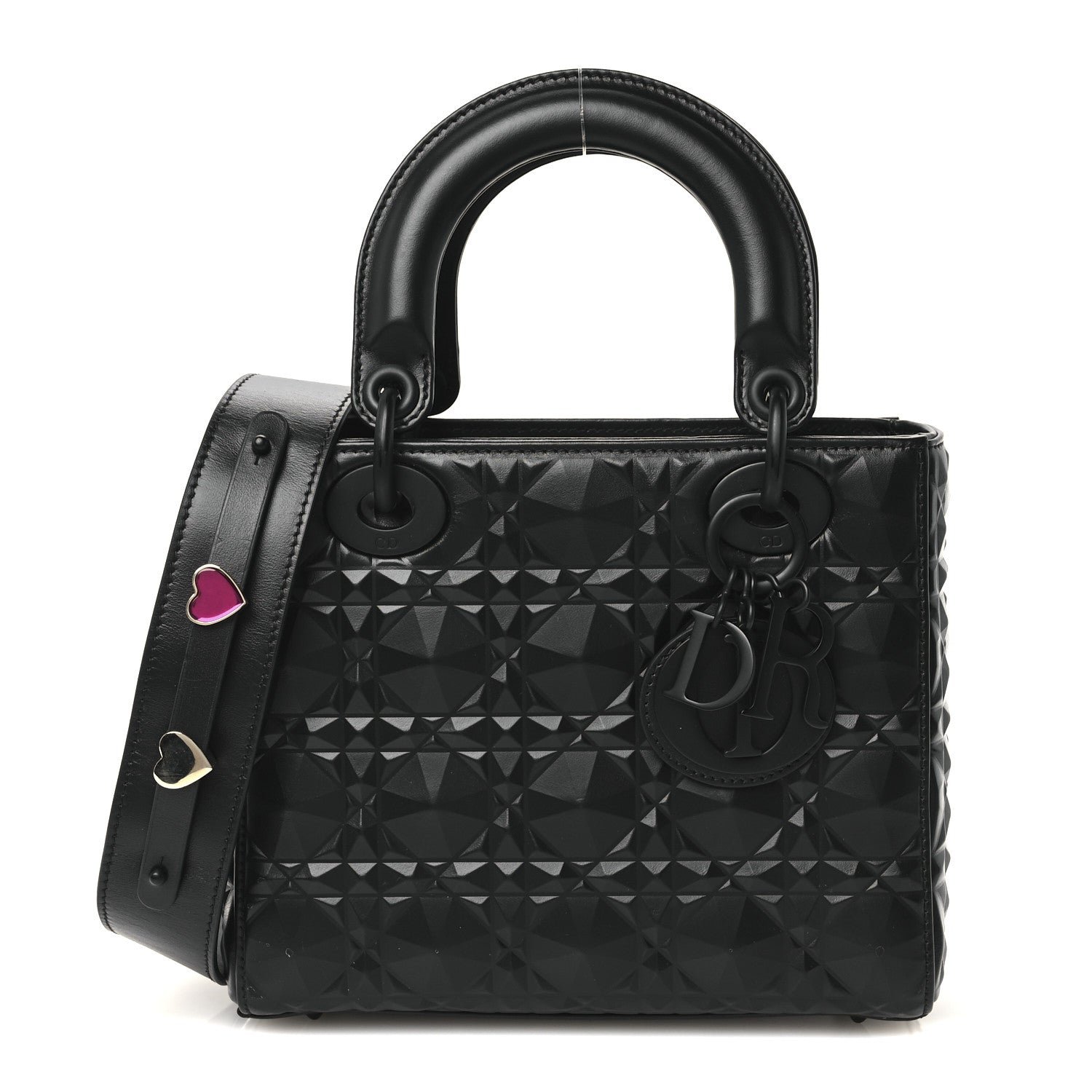 Christian Dior Calfskin Cannage Diamond Small My ABCDior Lady Dior Black