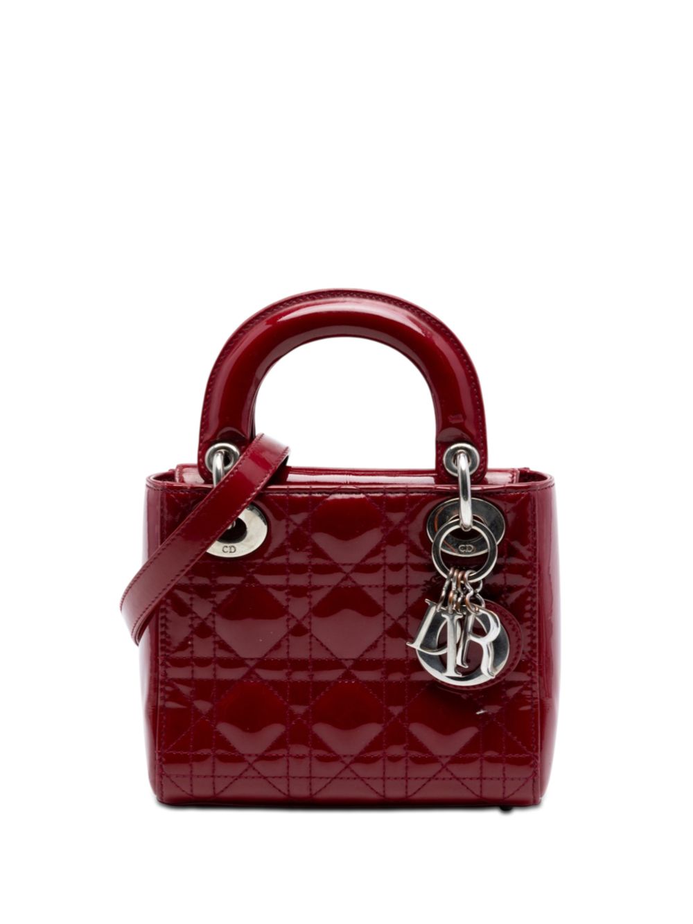 2014 Mini Patent Cannage Lady Dior satchel