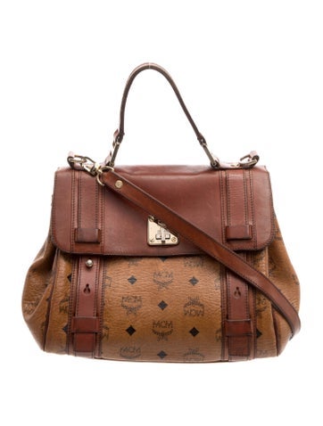 MCM Visetos Top Handle Bag