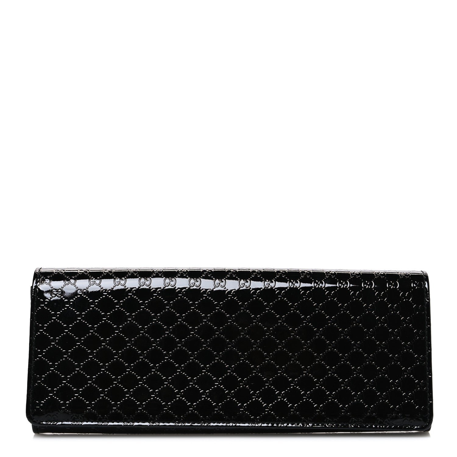 Gucci Patent Microguccissima Small Broadway Clutch Black