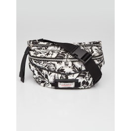Givenchy Givenchy Black/White Floral Printed Nylon Downtown Bum Bag