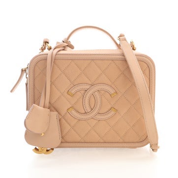 Calfskin CC Filigree Vanity Case Medium