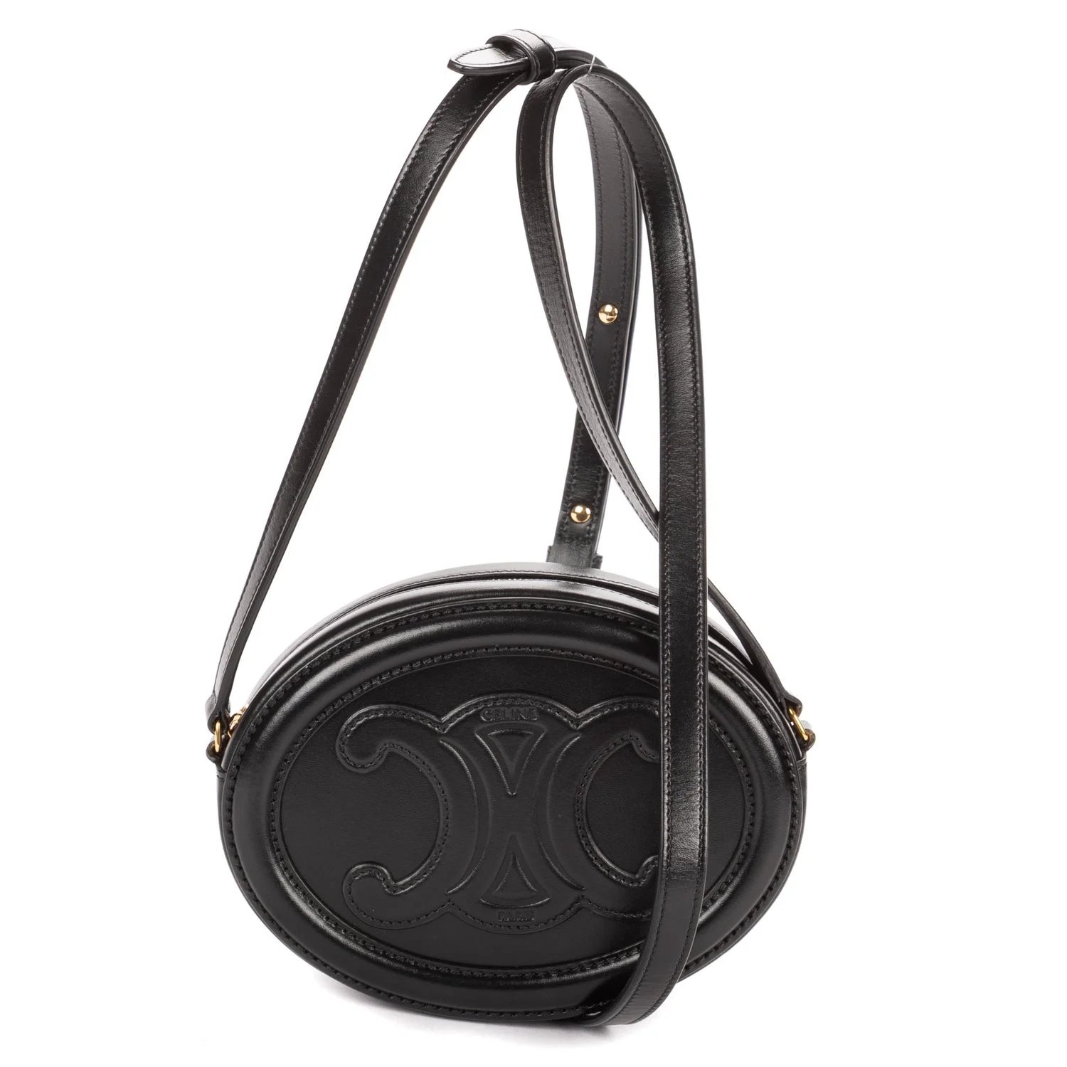 Leather Oval Crossbody