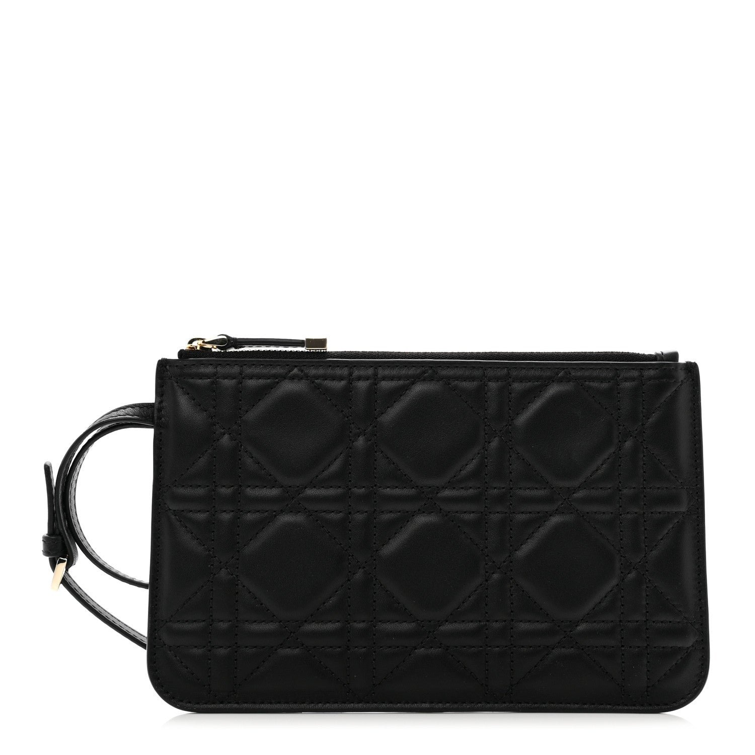 Dior Calfskin Macrocannage Toujours Pouch Black