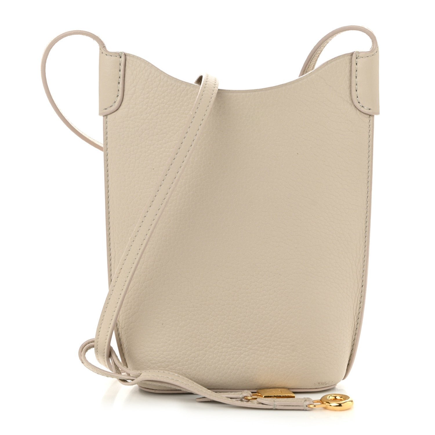 Loro Piana Grained Calfskin Bale Phone Case Light Travertine