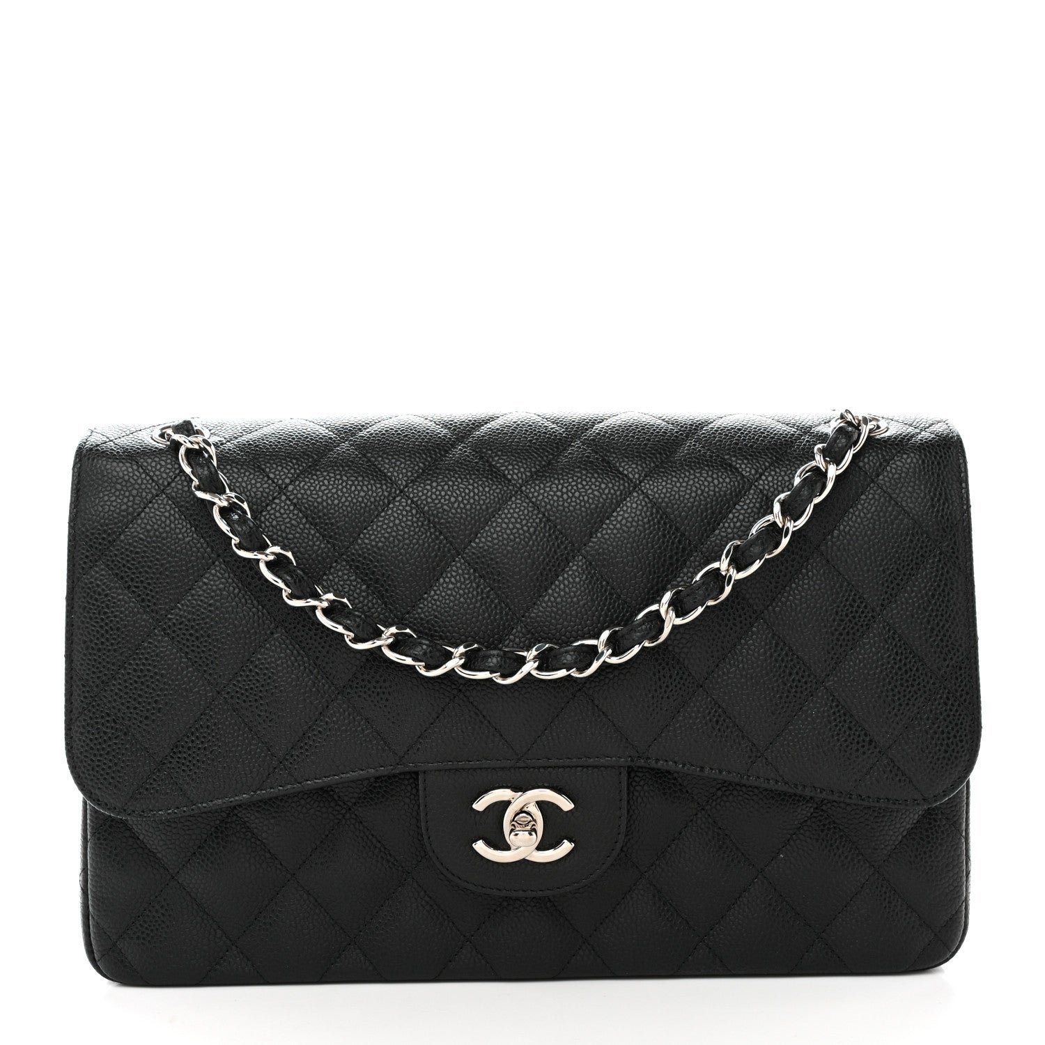 Chanel Caviar Quilted Jumbo Double Flap Black